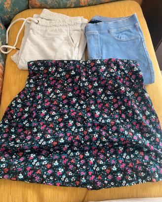 Set pantaloni e gonna a fiori