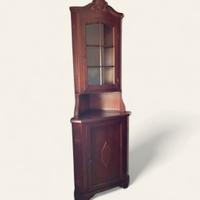 Vetrinetta Angolare Vintage in Legno Massello