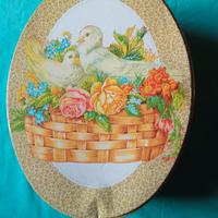 Scatola latta pasquale 32 x 24 x 12,3 Vintage