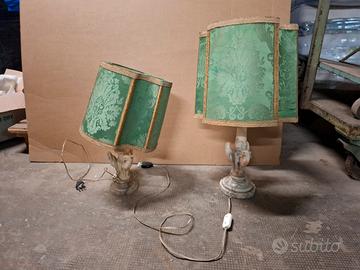 Coppia di lampade da tavolo vintage in alabastro 