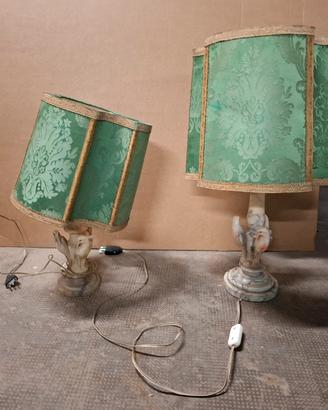 Coppia di lampade da tavolo vintage in alabastro