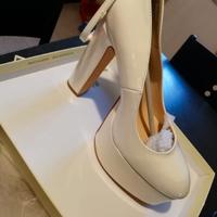 scarpe bianche con tacco 