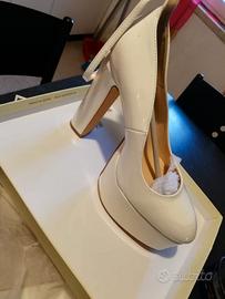 scarpe bianche con tacco 