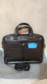 borsa da lavoro Piquadro blu in pelle 