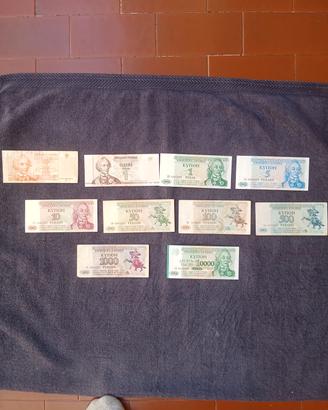 Transnistria Lotto 10 banconote quasi tutte FDS.