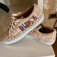 Sneakers donna tessuto bouclé