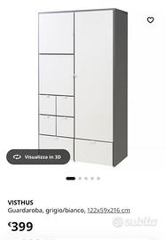 Armadio con ante e cassetti