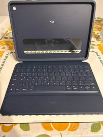 Case Logitech iPad 7/8/9 gen con tastiera eng/kor