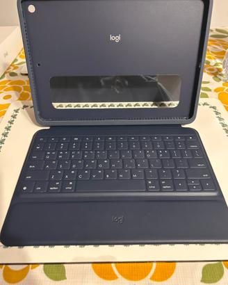 Case Logitech iPad 7/8/9 gen con tastiera eng/kor