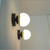 Coppia Applique SFERA GLASS Ottone - Made in Italy