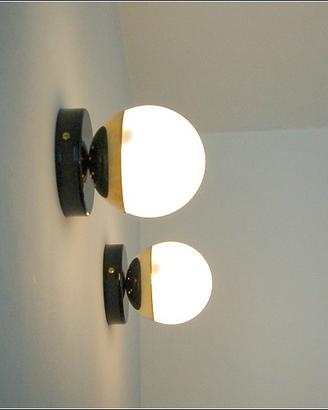 Coppia Applique SFERA GLASS Ottone - Made in Italy