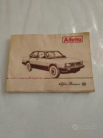 Alfetta uso e manutenzione
