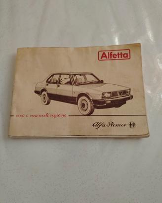 Alfetta uso e manutenzione