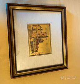 Quadro in mimiatura su foglia oro 985.