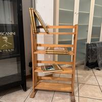 Mini libreria/scaffale pieghevole in legno