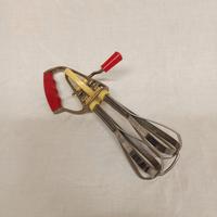 Fruste vintage Frullino anni 70 in acciaio inox.