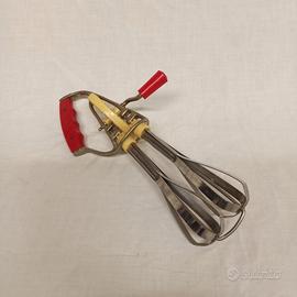 Fruste vintage Frullino anni 70 in acciaio inox.