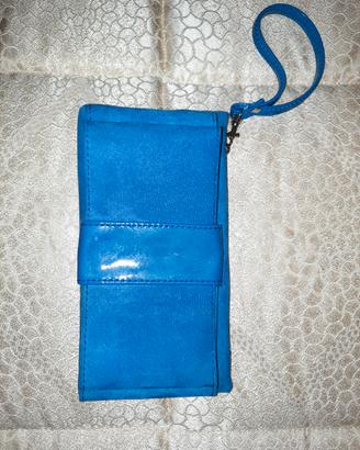 pochette borsa a mano blu