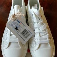 Scarpe Bianche in Pizzo Original Marines