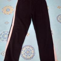 Leggins neri con riga argentata
