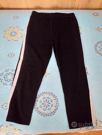 Leggins neri con riga argentata