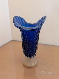 vaso per fiori in vetro di murano 