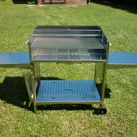 BARBECUE A LEGNA E CARBONELLA INOX 80Q - ilSimo