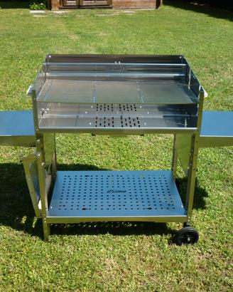 BARBECUE A LEGNA E CARBONELLA INOX 80Q - ilSimo