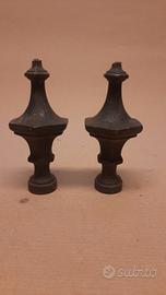 coppia puntali antichi ghisa cancello