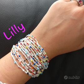 Bracciale con perline, creato a uncinetto