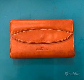 Portafoglio originale Balenciaga arancio in pelle