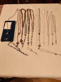 collezione di 15 rosari vintage assortiti