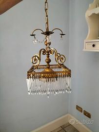 Piccolo lampadario in ottone
