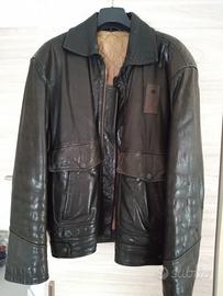Giubbotto di pelle imbottito 
