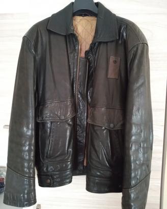 Giubbotto di pelle imbottito 