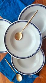 4 piatti fondi Risto Blu Richard Ginori anni 80