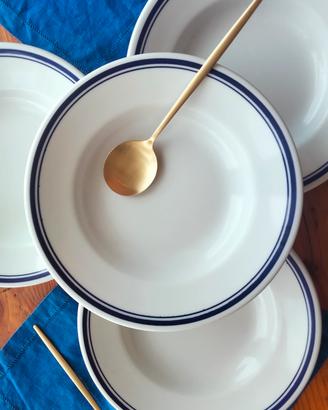 4 piatti fondi Risto Blu Richard Ginori anni 80