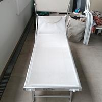 Lettino giardino pieghevole con telo copertura 