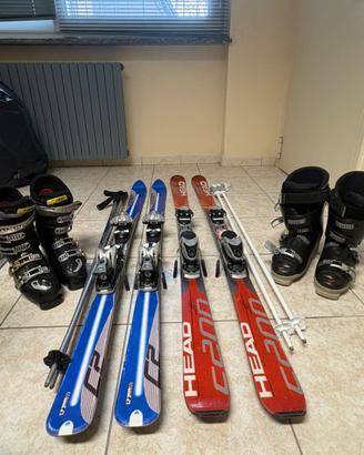 2 Kit completi Sci (Uomo/Donna/Bambino)