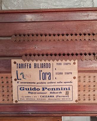 Segnapunti + porta stecche biliardo vintage