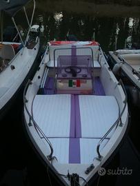 Barca Open completa di motore Johnson 737 CV 40