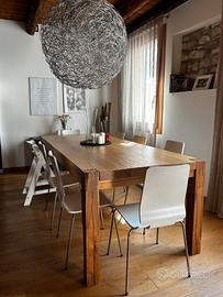 Tavolo artigianale in noce massello