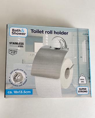 Porta Rotolo Bagno Acciaio Inox Senza Fori Nuovo