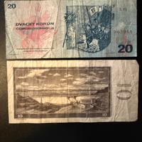 2 banconote vintage Cecodlovacchia