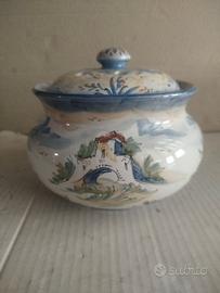 Frumento Spotorno vaso di ceramica decorato a mano