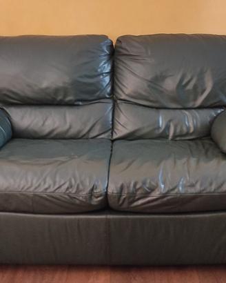 Divano letto + poltrona reclinabile pelle