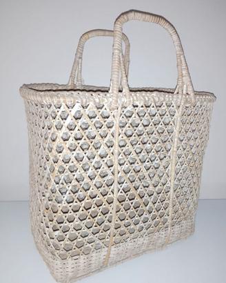 Borsa intrecciata con manici