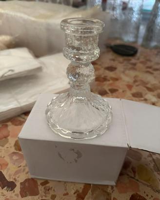 Porta candele di vetro 10pz