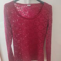 maglietta maniche lunghe bordeaux Pimkie