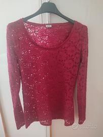 maglietta maniche lunghe bordeaux Pimkie